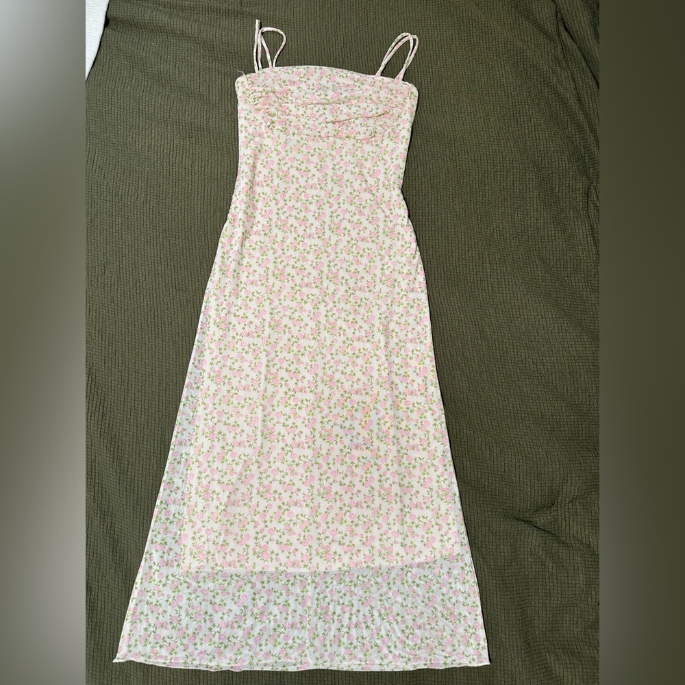 Floral Pink Maxi Dress